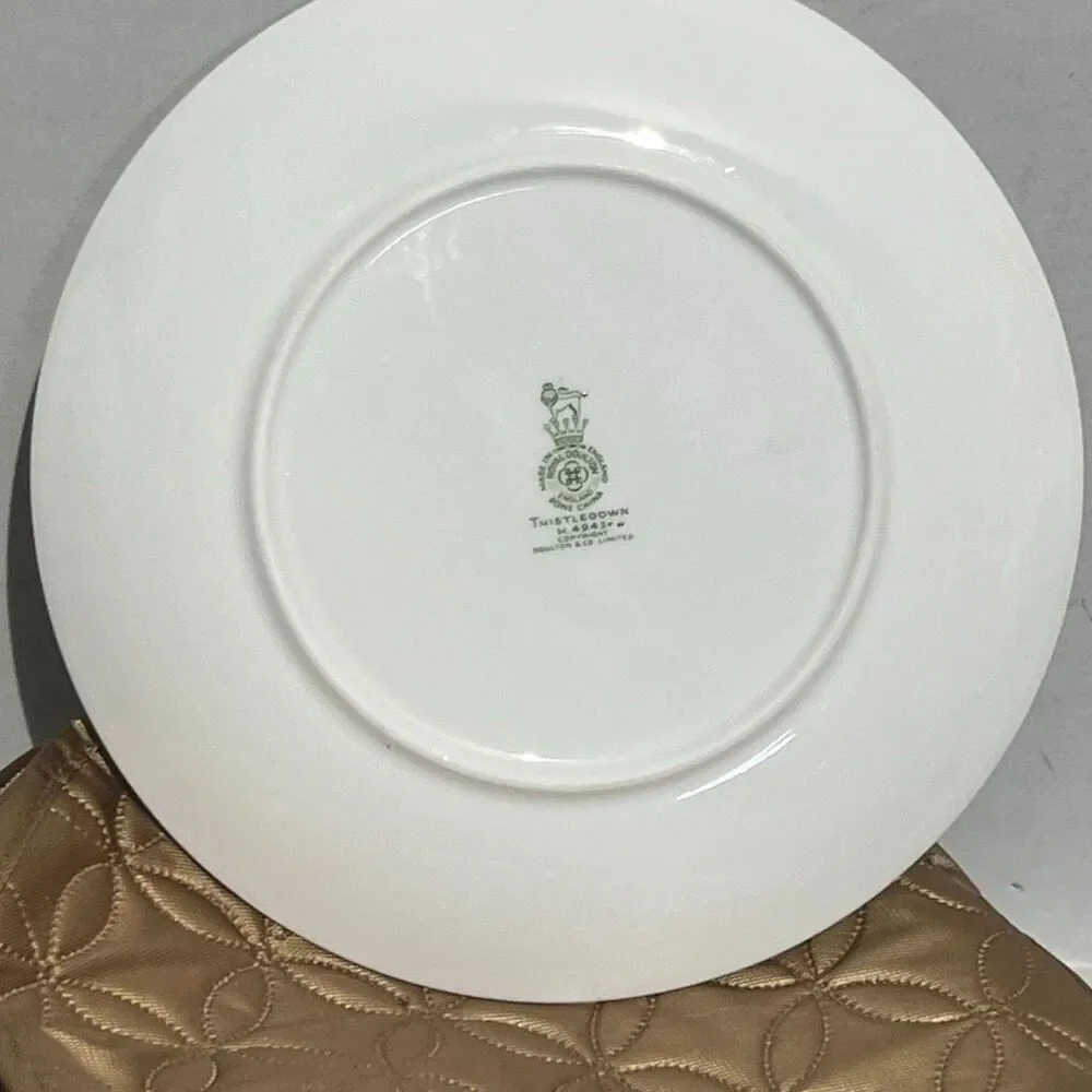 Set of 10 Royal Doulton Thistledown Dinner‎ Plate H.4943 with Carrying Case